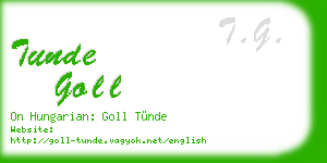 tunde goll business card
